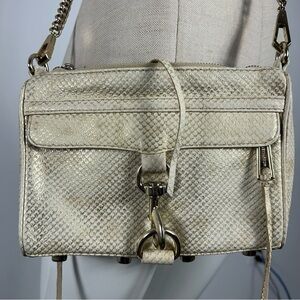 Rebecca Minkoff Cream metallic Crossbody Bag